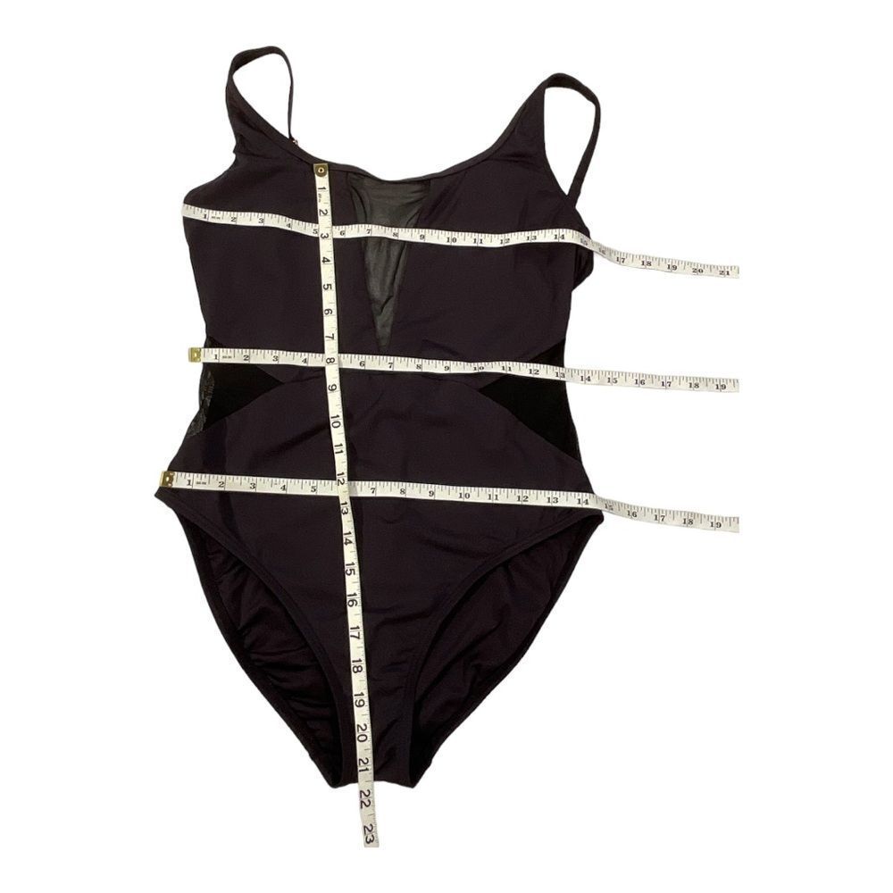 La Blanca Women’s Black one piece with sheer cut outs swimsuit Size 10 - Picture 12 of 15